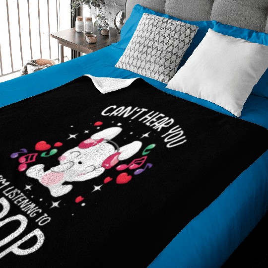 Can´t Hear You I´m Listening To K-Pop Baby Blankets
