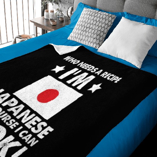Japanese Cuisine Cook Chef I´m Japanese Of Course Baby Blankets