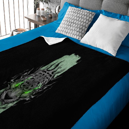 Emerald-Eyed Jaguar Baby Blankets