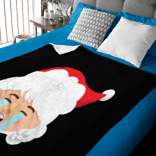 Mrs Claus Emoticons Crying Out Loud Christmasfunny Baby Blankets