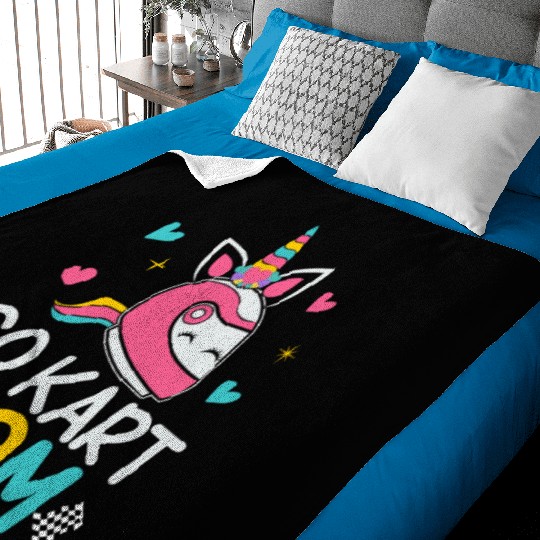 Go Kart Racing Female Go Kart Racer Baby Blankets