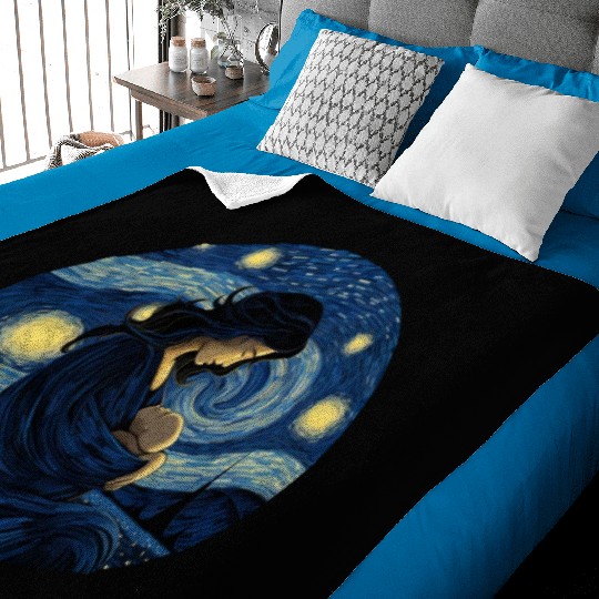 Breastfeeding Starry Night Baby Blankets Motherhood