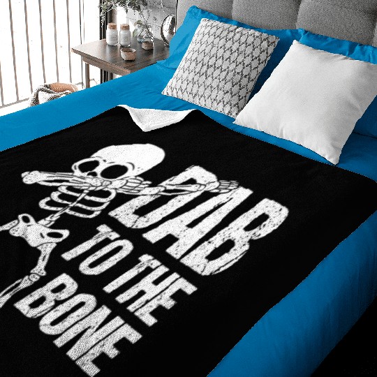 Dab To The Bone Dancing Skeleton Halloween Baby Blankets