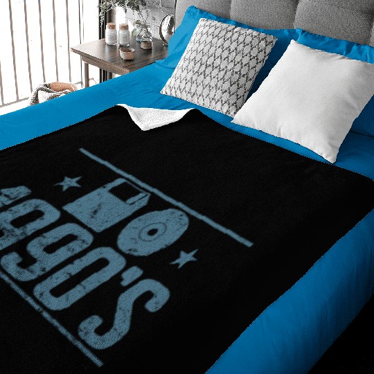 Floppy Disk and CD 1990's Retro Memory Module Baby Blankets