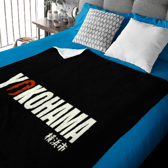 Yokohama Typography Baby Blankets - Urban Statement