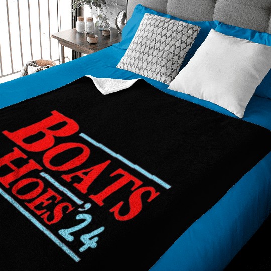 Boats & Hoes 24 Vintage Logo For Your Step Brother Baby Blankets