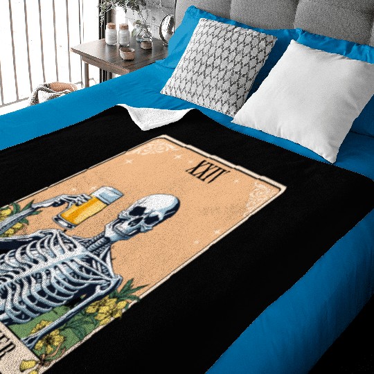 Funny Tarot Card Craft Beer Alcohol Baby Blankets