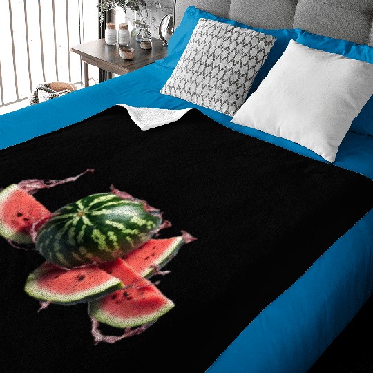 A burst watermelon. Baby Blankets