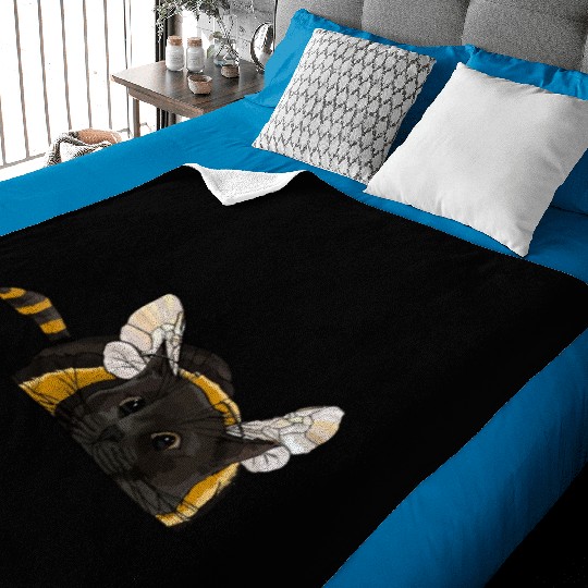 Fuzzy Little Bumblebee Kitty Baby Blankets