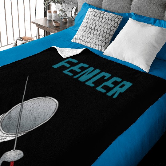 Fencer fencing sport game Baby Blankets