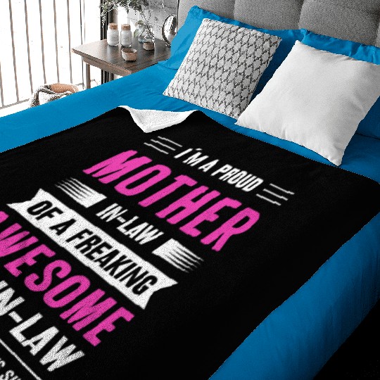 Mothers day mom son-in-law Baby Blankets