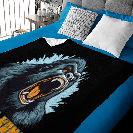 Gorilla Rage Baby Blankets
