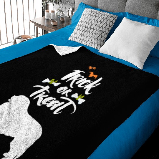 Trick Or Treat Great Pyrenees Dog Halloween Baby Blankets