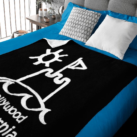 Hollywood California Sandcastle Souvenirs Gifts Baby Blankets