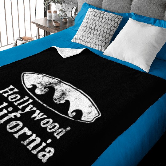 Hollywood California Surfboard Souvenirs Gifts Baby Blankets