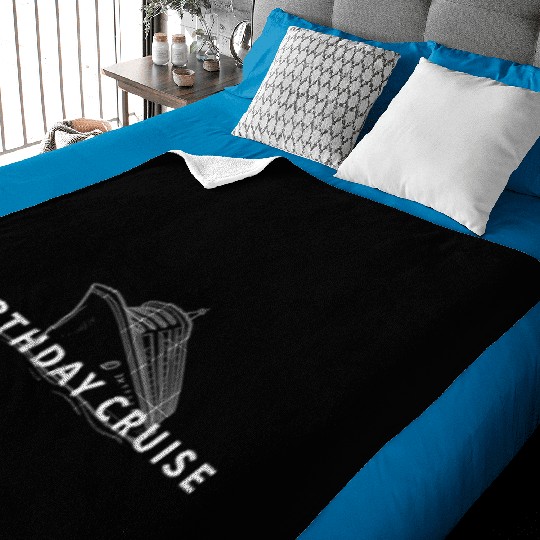 Birthday Cruise Ship Cruise Baby Blankets
