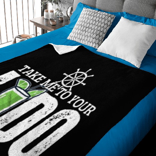 Cruise Ship Take Me To Your Lido Cruise Baby Blankets