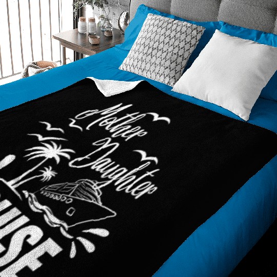 Cruise Ship Mother Daughter Cruise Funny Cruise Baby Blankets