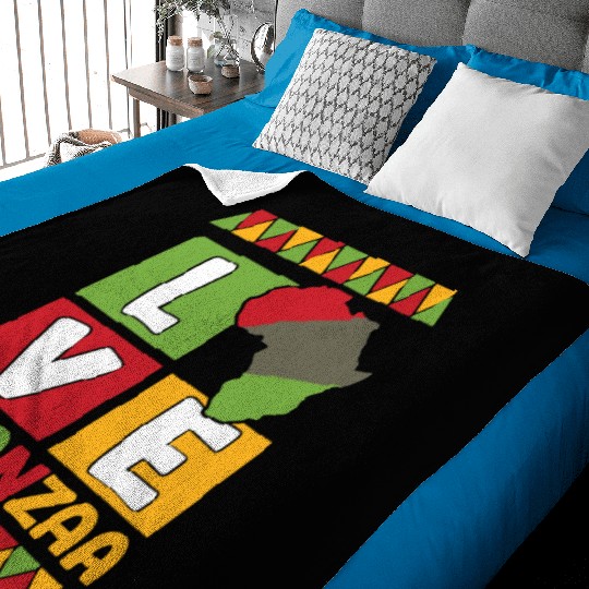 Happy Kwanzaa Vibes Black Heritage Holiday Baby Blankets
