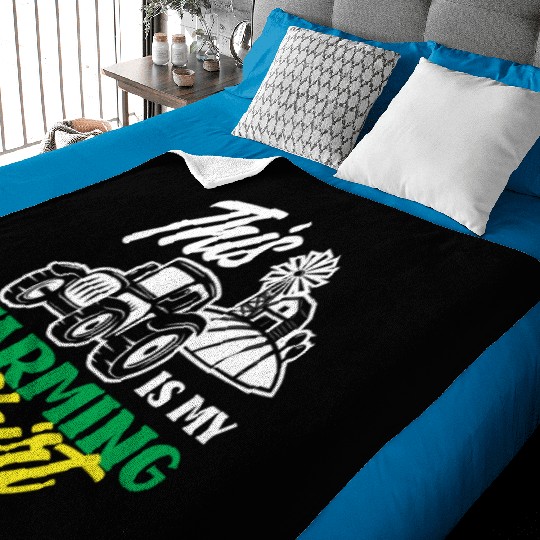 This Is My Farming Baby Blankets Funny Farmer Gift