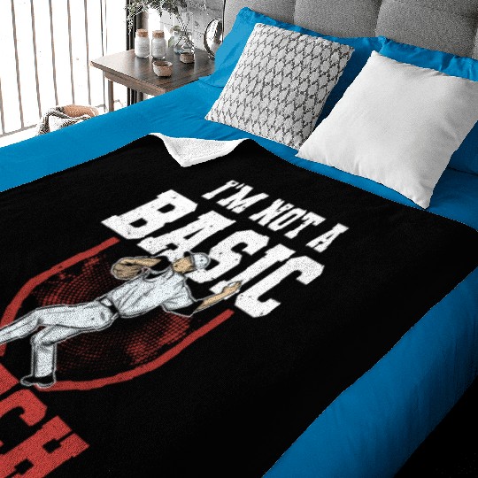 Funny Baseball Pitcher Baby Blankets