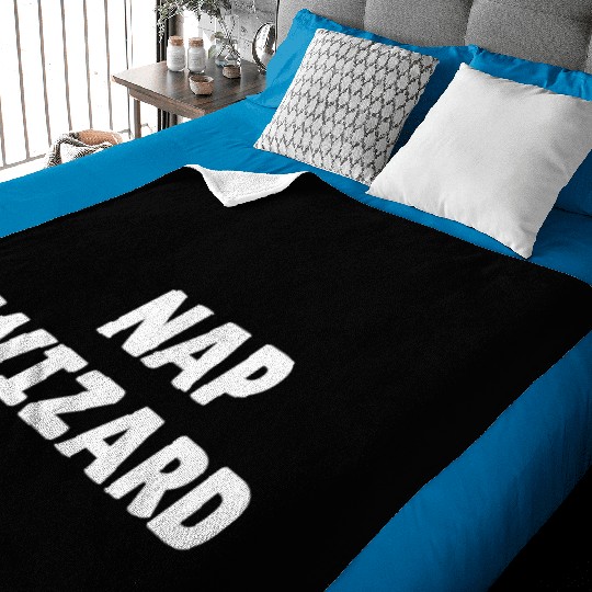 Nap wizard, funny nap loving slogan Baby Blankets