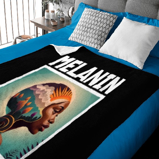 Elegant Melanin Woman. Baby Blankets