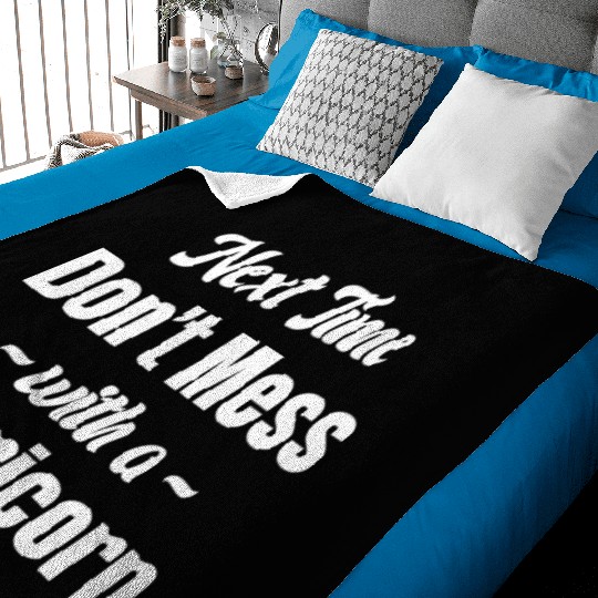 Next Time Don't Mess With A Capricorn Funny Baby Blankets