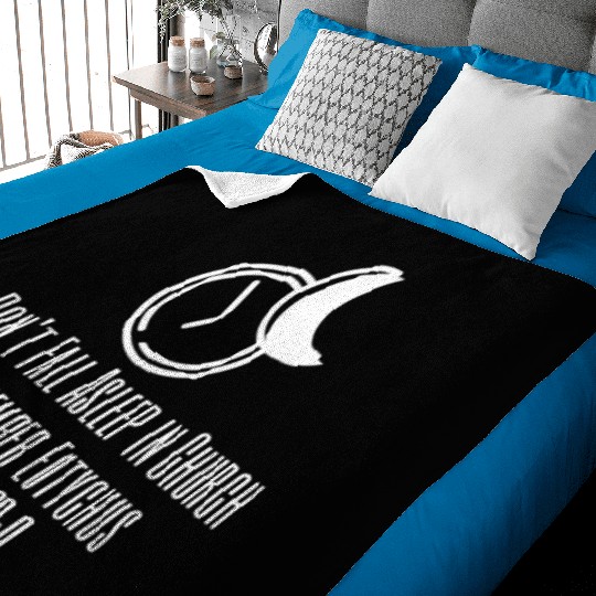 Fall Asleep in Church Funny Christian Eutychus Baby Blankets