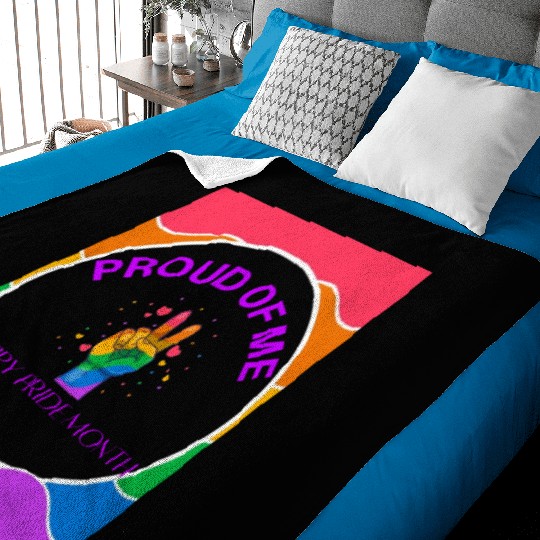 Proud Of Me Pride Month Baby Blankets