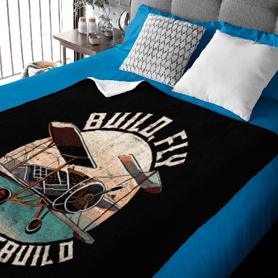 RC Plane Pilot Build Fly Crash Rebuild Baby Blankets