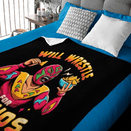 Mexican Wrestling Wrestler Lucha Libre Nacho Baby Blankets
