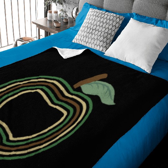 School Baby Blankets, Camo Apple First Day Of School Baby Blankets,