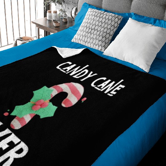 Candy Cane Lover Christmas Peppermint Candy Canes Baby Blankets