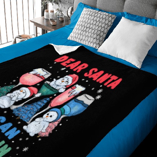 Schneemann Dear Santa I can Explain Funny Baby Blankets