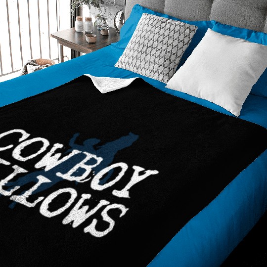 Cowboy Pillows Southern Girl Texas Lady Funny Baby Blankets