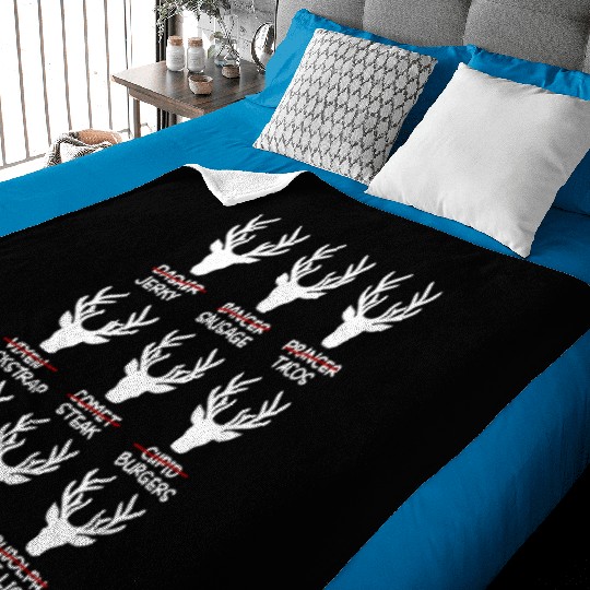 Christmas Deer Hunting Season Baby Blankets