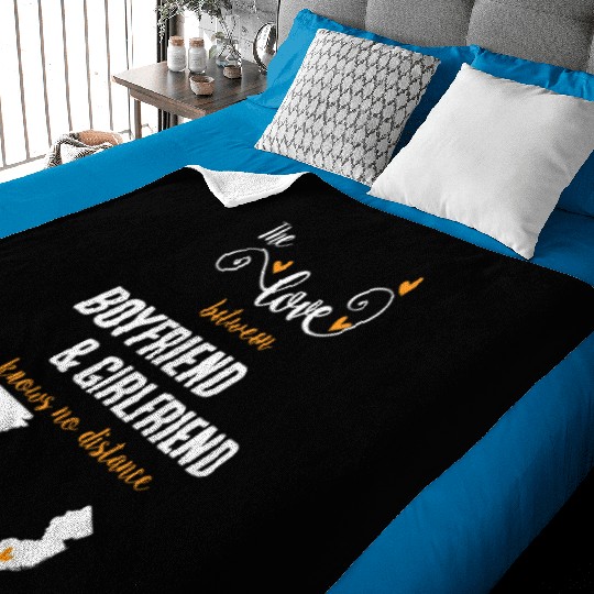 Love Between BF And GF Arkansas To New Jersey Gift Baby Blankets