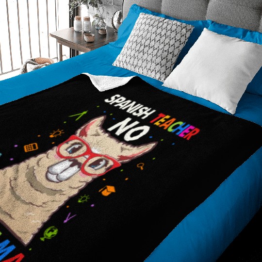 Spanish Teacher No Pro llama Baby Blankets