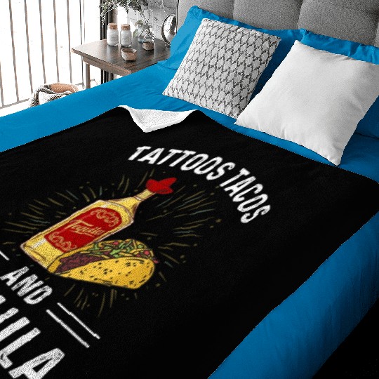 Tattoos Tacos and Tequila Baby Blankets