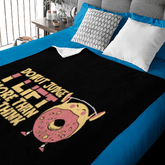 Fitness Donut Funny Donut Gym Baby Blankets