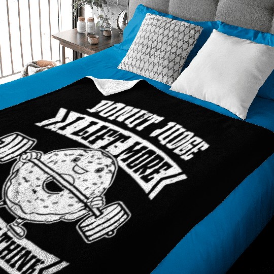 Fitness Donut Funny Donut Gym Baby Blankets
