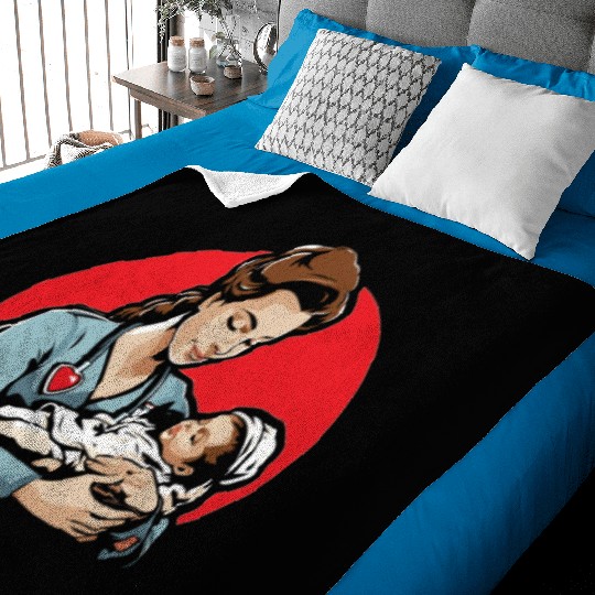 Registered Nurse Medical Medicine Neonatal Nurse Baby Blankets