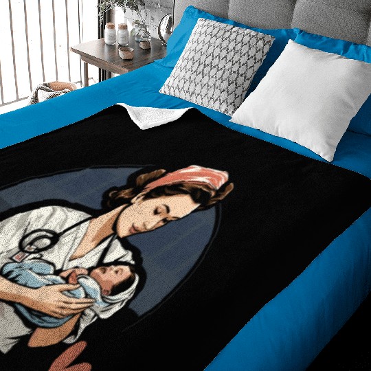 Registered Nurse Medical Medicine Neonatal Nurse Baby Blankets
