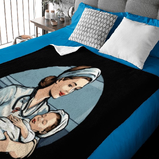 Registered Nurse Medical Medicine Neonatal Nurse Baby Blankets
