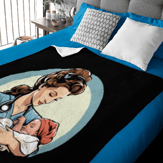 Registered Nurse Medical Medicine Neonatal Nurse Baby Blankets