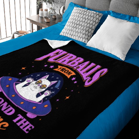 Cat Alien, Aliens, UFO, UAP, Space Unknown Flight Baby Blankets