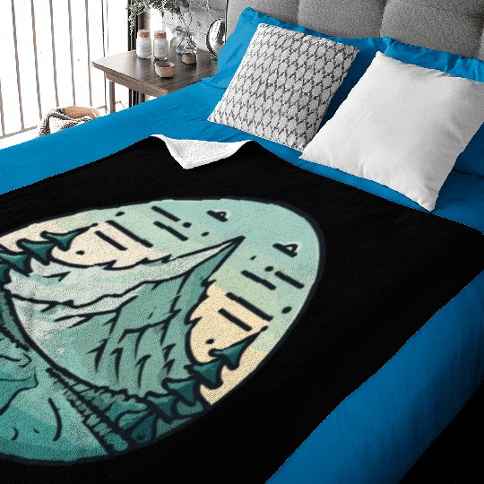 Mountain Landscape In Winter Baby Blankets