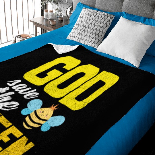 Earth Quote God Save The Queen Bee Baby Blankets