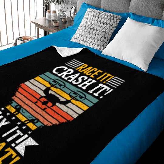 Race It Crash It Fix It Repeat Baby Blankets
